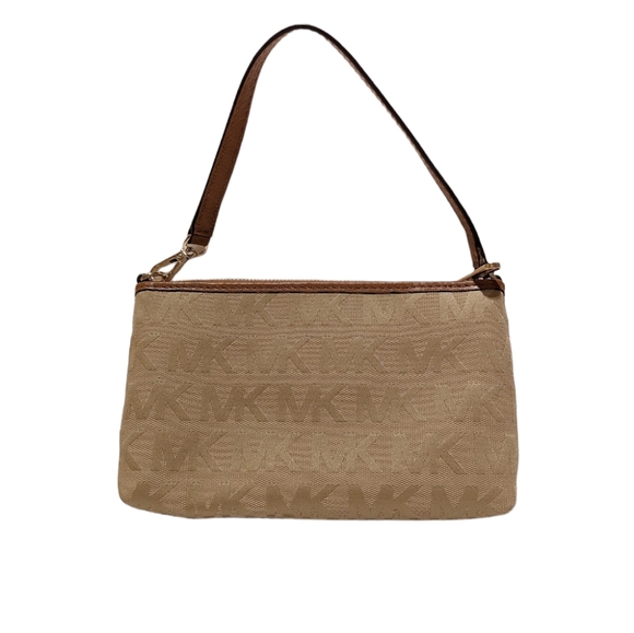 Michael Kors est. 1981 signature wristlet, small size, Tan/Brown - Picture 3 of 7
